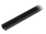 Profil negru aluminiu pentru module LED 2m UNI12 de suprafață