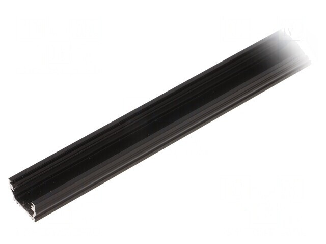 Profil negru aluminiu pentru module LED 2m UNI12 de suprafață