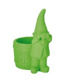 Cumpara ieftin Ghiveci flori ciment verde Gnom 20 x 13,5 x 23 cm