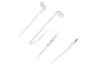Căști In-Ear Albe cu Microfon Jack 3.5mm 1.2m 32&amp;Omega; foto