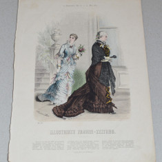 Femei in costume de epoca gravura 1879