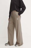 Puma pantaloni de trening culoarea verde, neted, 626631