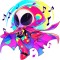 Sticker decorativ Baiat Supererou, Mov, 62 cm, 1311STK-2