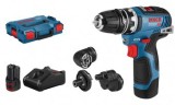 Bosch GSR 12V-35 FC Masina de gaurit si insurubat Li-Ion, 35Nm, 10mm + 2 x acumulatori GBA 12V, 3.0Ah + Incarcator rapid GAL 12V-40 + L-Boxx+Adaptor S