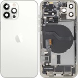 Capac Baterie Apple iPhone 12 Pro, Cu Carcasa Mijloc, Full Parts, Argintiu, Swap Premium