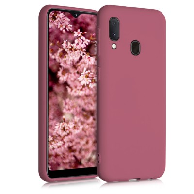 Husa pentru Samsung Galaxy A20e, Silicon, Roz, 48738.167, kwmobile foto