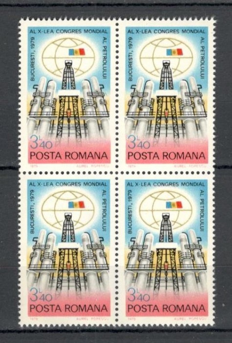 Romania.1979 Congres international al petrolului bloc 4 YR.668