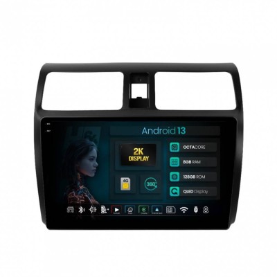 Navigatie 2K Suzuki Swift (2003-2010) 8GB RAM Android 13 Octacore Slot Sim 4G DSP GPS Wi-FI Carplay Android Auto USB Bluetooth Waze Touchscreen 10.36 foto