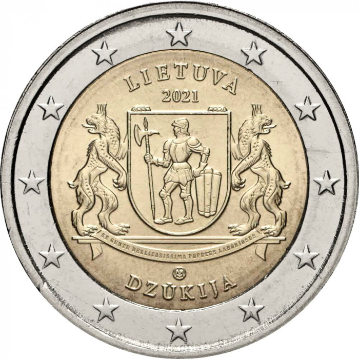 Lituania moneda comemorativa 2 euro 2021 - Regiunea Dzukija - UNC
