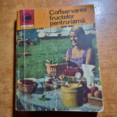 carte de bucate - conservarea fructelor pentru iarna - din anul 1978