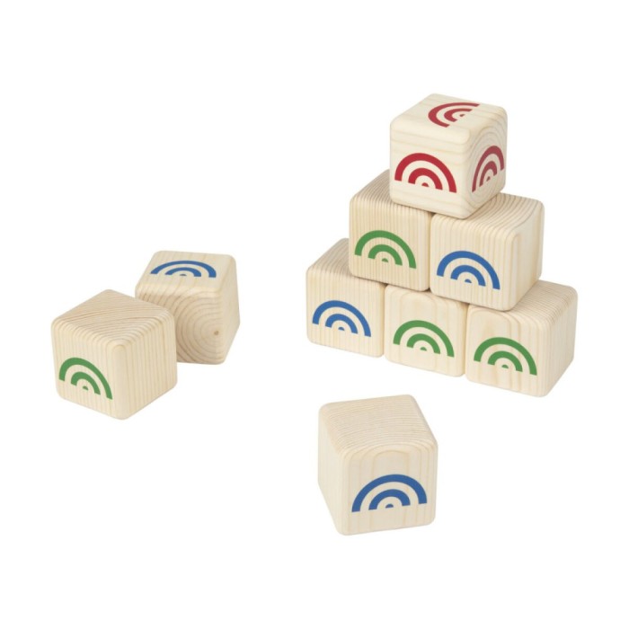 Set 10 piese joc de aruncare Playtive, lemn real