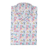 Camasa barbati slim alba cu model C001SL