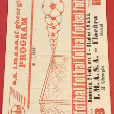 Program meci fotbal IMASA Sfantu-Gheorghe - "FLACARA" MORENI (02.06.1985)