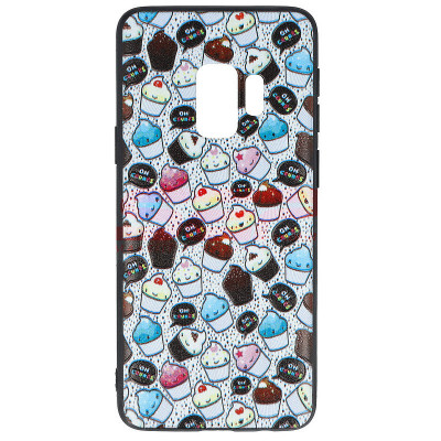 Toc TPU+PC UV Print 3D Samsung Galaxy S9 Cupcakes foto