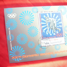Bloc YAR 1972 - Olimpiada Munchen , stampilat