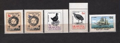 TONGA (NIUAFO`OU) 1983/85 &amp;ndash; HARTA, PASARI, VAPOR. TIMBRE NESTAMPILATE, SA1 foto