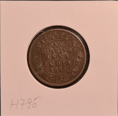 India One quarter anna 1887 foto