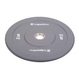 Disc bumper din cauciuc inSPORTline Go 5 kg, 50 mm pentru bara olimpica