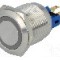 Intrerupator anti-vandalism, ON-ON, &Oslash;22mm, ONPOW - GQ22-11ZE/R/24V