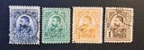 Regele Carol I ("Tipar Ad&acirc;nc / Gravate" 1908-1914) - (25 Bani Albastru, 40 Bani Verde, 50 Bani Portocaliu &amp; Nominal &Icirc;nalt 1 LEU Brun) RO2