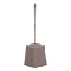 Perie WC Plastic Diamond Taupe 40cm, Maner Antiderapant, Design Elegant, Durabila, Curatare Eficienta