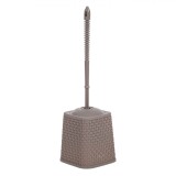 Perie WC Plastic Diamond Taupe 40cm, Maner Antiderapant, Curatare Eficienta