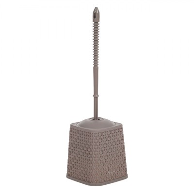 Perie WC Plastic Diamond, 40 cm, Culoare Taupe foto
