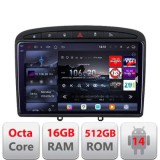 Navigatie Peugeot 308 2007-2014 Edotec Kit-038 8 core QLED 2K 16+512 360 Android Waze USB Navigatie Internet Youtube Radio CarStore Technology