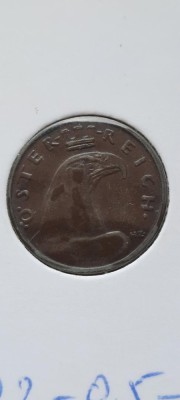 AUSTRIA 1 GROSCHEN 1925 VULTUR foto