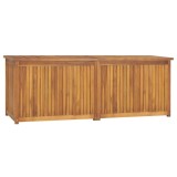 Cutie Depozitare Gradina vidaXL, Lemn Tec Masiv, 150x50x55cm, Maro, Impermeabila