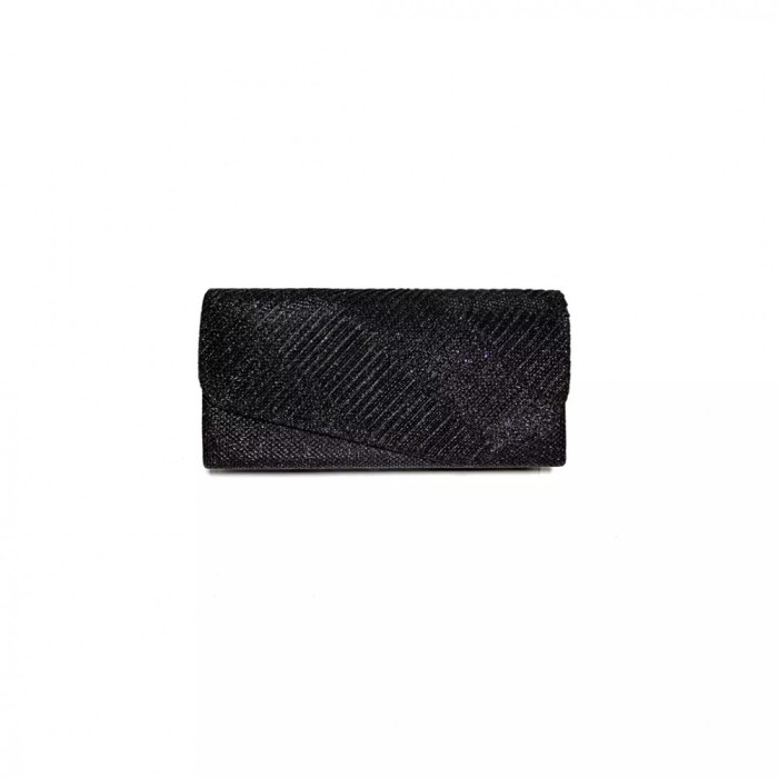 Geanta plic seara pentru ocazii si petreceri, negru, sclipitor, 20 x 10 cm, Magrot 20456