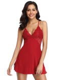 Babydoll Eross Backless XS/S Rosu