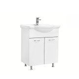 Dulap Baie Inferior Ruben 65 Alb, PAL, 62x33x72 cm, Cu Lavoar Ceramic Inclus