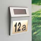 Cumpara ieftin Numar de casa din inox, cu iluminare LED, alimentare solara, aprindere automata