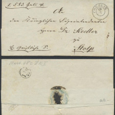 Germany 1841 Postal History Rare Stampless Cover Coeslin Stolp DB.505