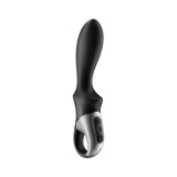 Vibrator anal SATISFYER Heat Climax Warming Anal Vibrator, funcție de &icirc;ncălzire, control prin aplicație, culoare negru