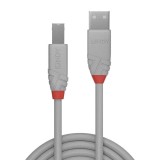 Cumpara ieftin Cablu USB 2.0 A la B Lindy, 2m, Transfer Date, Gri