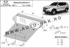 Scut motor metalic SsangYong Rexton 2006-2017 foto