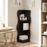 vidaXL Raft de colț cu raft Negru 34 x 33 x 102 cm Lemn prelucrat 899937
