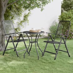 Masă de grădină antracit &Oslash;60x72 cm plasă metalică expandată