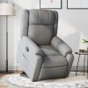 Gossi fotoliu rabatabil cu ridicare, gri deschis, material textil