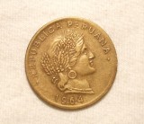 PERU 20 CENTAVOS 1964, America Centrala si de Sud