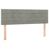 Cumpara ieftin Tablii de pat, gri deschis, 144x5x78/88 cm, catifea