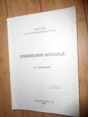 Embriologie Generala - Ch. Zanoschi ,535734 foto