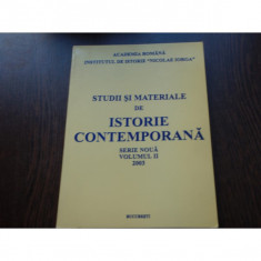 STUDII SI MATERIALE DE ISTORIE CONTEMPORANA - VOL.II