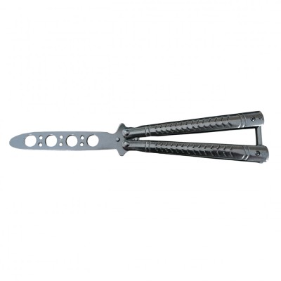 Briceag fluture de antrenament, otel inoxidabil, Bullet Blade, 22 cm, argintiu foto