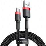Cablu Date si Incarcare USB-A - USB-C Baseus Cafule, 60W, 0.5m, Rosu CATKLF-A91