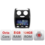 Navigatie DACIA DUSTER 2012-2019 F-157 Octa Core cu Android Radio Bluetooth Internet GPS WIFI DSP 8+128GB 4G CarStore Technology