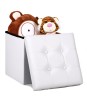 Taburet Pliabil Alb cu Depozitare 40L, 38x38x38cm, MDF, Confortabil, Spatios, Multifunctional