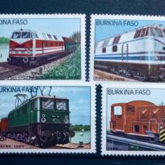 Burkina Faso 1985 transporturi trenuri locomotive serie neștampilată